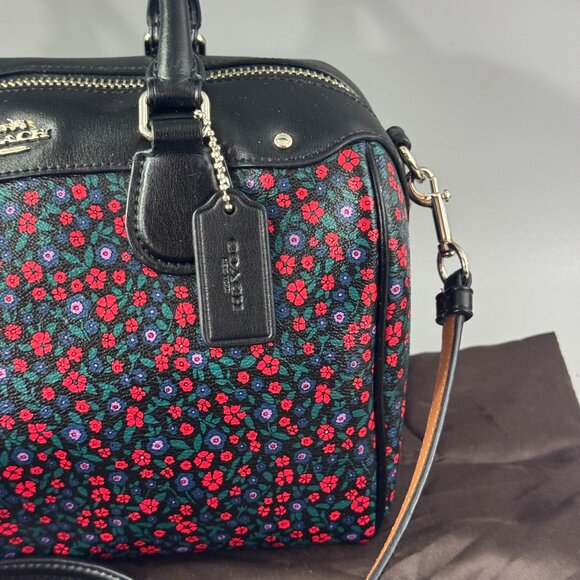 NWOT Authentic Coach F59445 Ranch Floral Print Mini Bennett Canvas Satchel - Picture 3 of 14